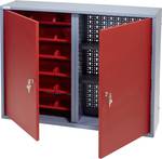 Wall cabinet 80 cm, 2 doors, 18 viewing boxes red