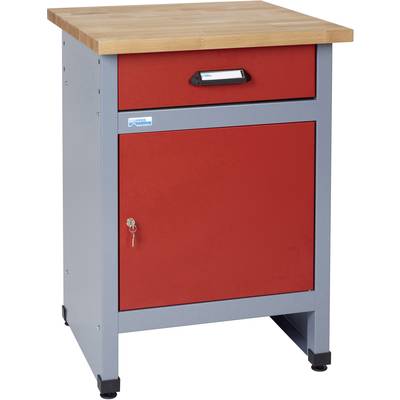   Küpper  12392    Side table with 1 door and 1 drawer red  (W x H x D) 600 x 800 x 600 mm