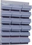 Sheet steel slotted panels 1-piece gray boxes
