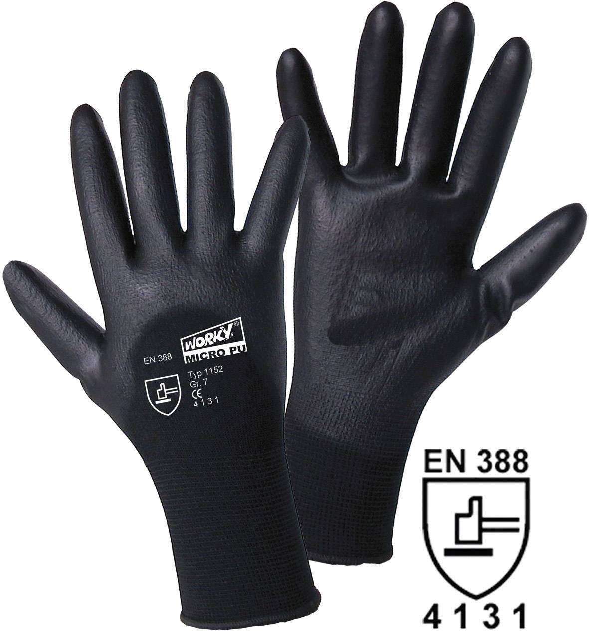 Leipold Doehle MICRO black 1152-7 Nylon Protective glove Size (gloves): 7, S EN 388 CAT II 1 Pair-0