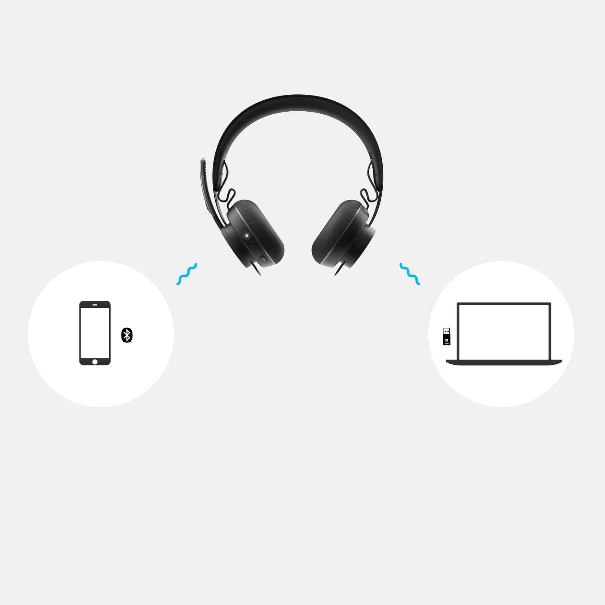 Symbol image for Logitech Zone 900 PC On-ear headset Bluetooth® (1075101) Graphite Microphone noise cancelling Volume control, Microphone