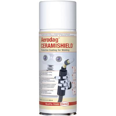 Spray can of 'Aerodag CERAMISHIELD', protective coating for welding, 400 ml. Product by Henkel, for laser plasma cutting.