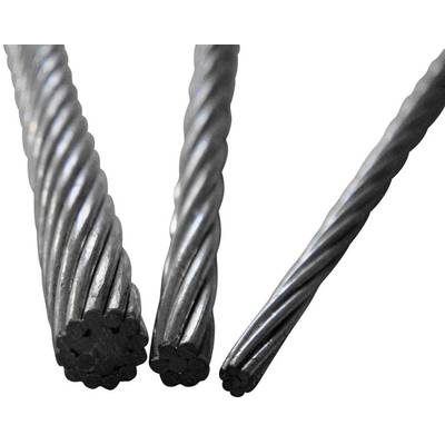   Wire rope    (Ø) 3 mm  TOOLCRAFT  13211100300  Grey  