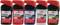 Five bottles of NIGRIN Hard Wax Colour Polish in various colours for different car paints: red, blue, black, silver, green.