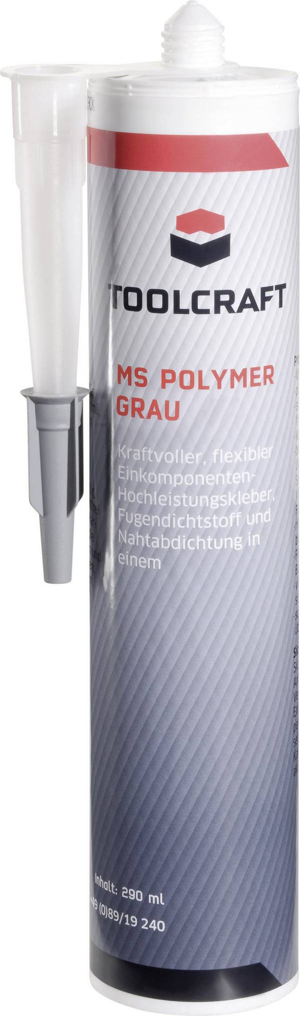 TOOLCRAFT MS POLYMER Adhesive sealant Factory colour Grey MSP.K290G 290 ml