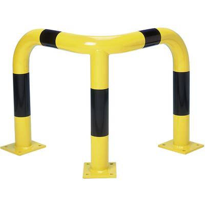 TRAFFIC-LINE Tri-Leg Corner Protector Guards., 76mmØ/3.0mm. Yellow/Black. Surface Mount., External HDG+Paint. Internal R