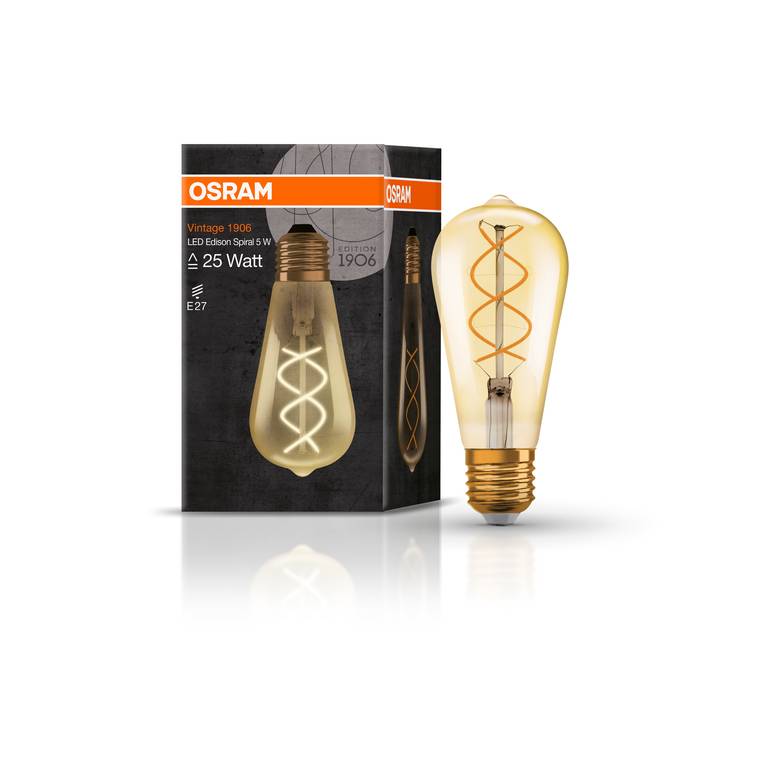 OSRAM 4058075092112 LED (monochrome) EEC G (A - G) E-27 Bulb shape 4 W = 28 W Warm white (Ø x H) 64 mm x 140 mm not dimm-1
