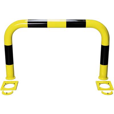 TRAFFIC-LINE U-Protection Guards., 76mmØ/3.0mm. Yellow/Black. Removable from Surface mount plate, Mounting plates includ