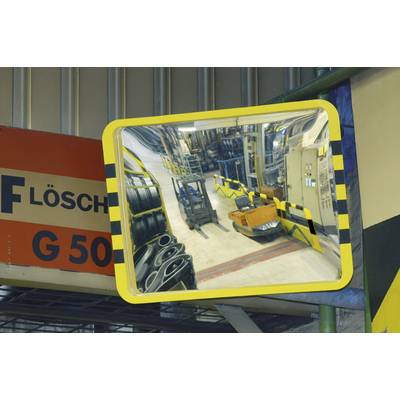 VIEW-MINDER INDUSTRIAL INSPECTION MIRRORS, Yellow/Black Frames. Acrylic Mirror., 400 x 600mm,