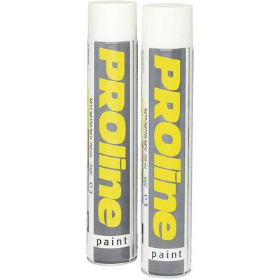 Proline Line Marking Paint 750 ml Aersosols, WHITE RAL 9010 ,