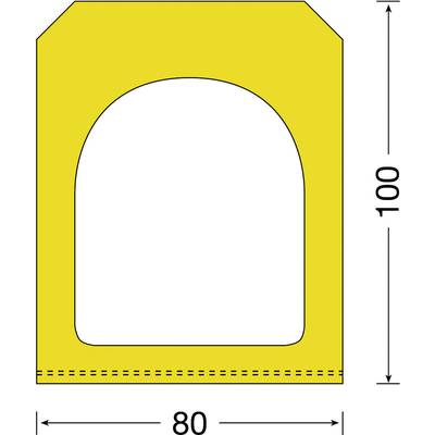 Moravia 422.19.641 MORION ramp fender yellow (L x W) 1000 mm x 80 mm