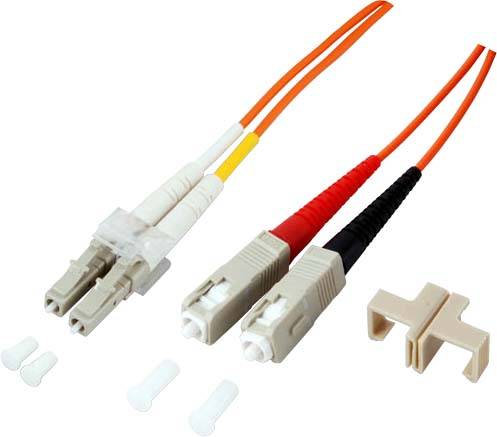 EFB Elektronik O0360.1 Fibreglass FO Cable 1.00 m Yellow [1x LC plug - 1x SC plug] 9/125 µ Singlemode OS2-1