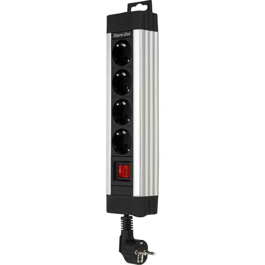 REV 0014412713 Power strip (+ switch) 4x Silver, Black PG connector 1 pc(s)-1