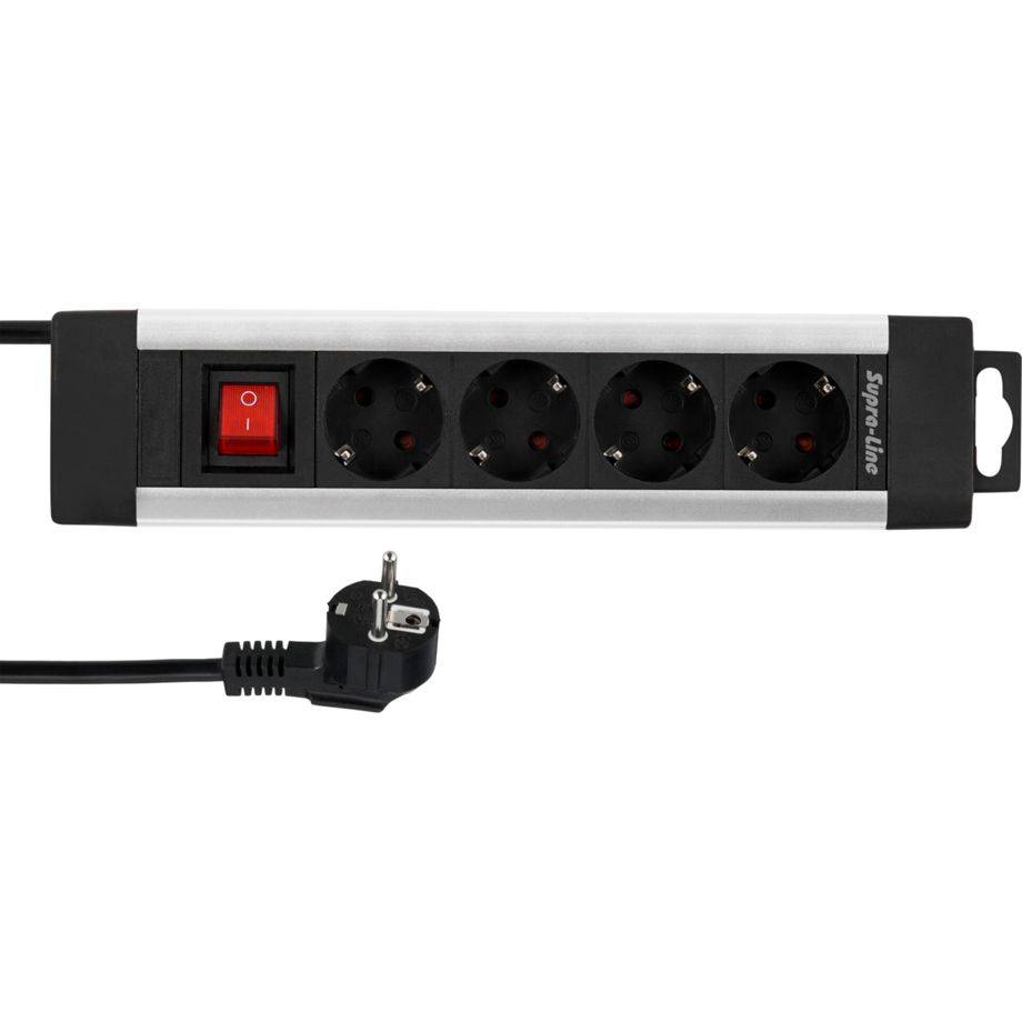 REV 0014412713 Power strip (+ switch) 4x Silver, Black PG connector 1 pc(s)-2