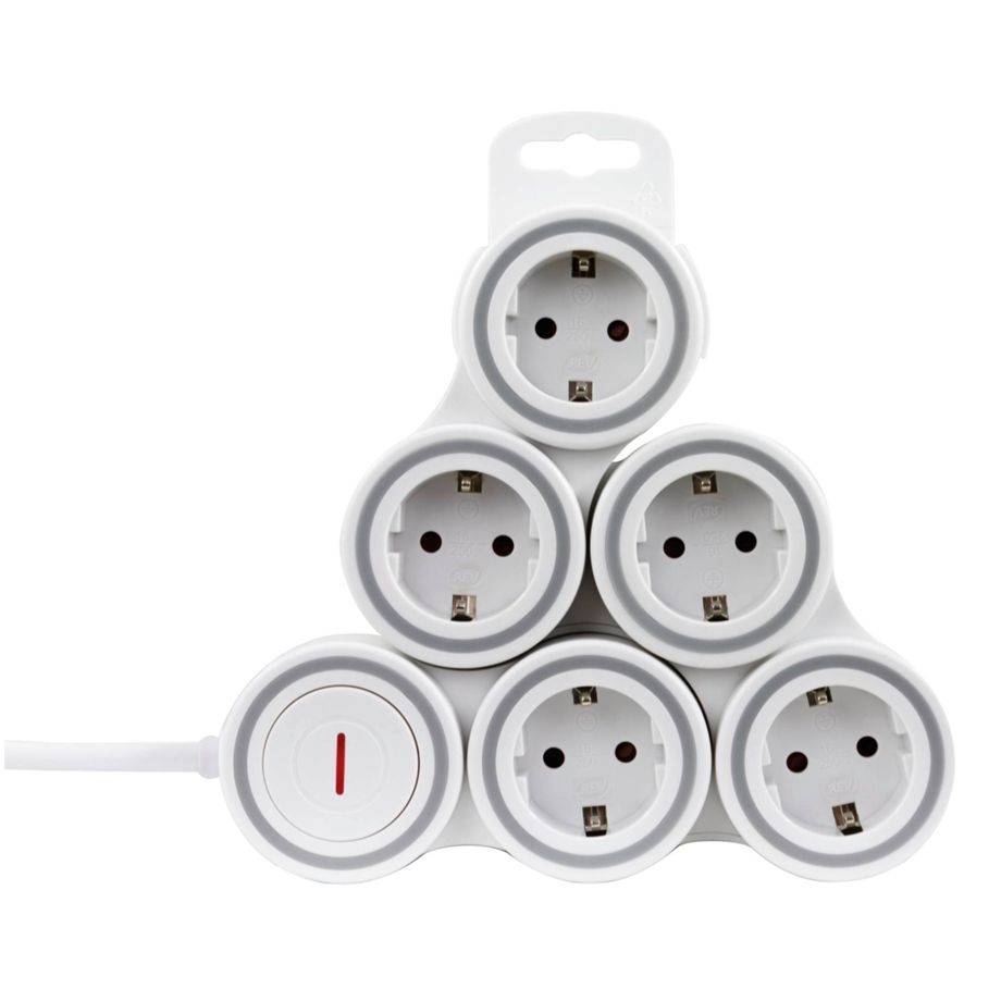 REV 0015520115 Power strip (+ switch) 1-piece White, Grey PG connector 1 pc(s)-1