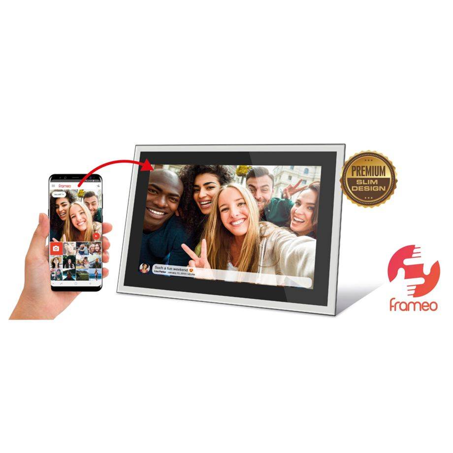 Braun Phototechnik DigiFrame 10X WiFi Digital photo frame 25.7 cm 10.1 inch EEC: C (A - G) 1920 x 1200 Pixel 16 GB Black-1