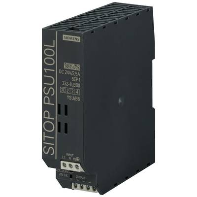 Siemens 6EP13321LB00 Rail mounted PSU (DIN) 24 V DC 2.5 A 60 W No. of outputs:1 x Content 1 pc(s)-1