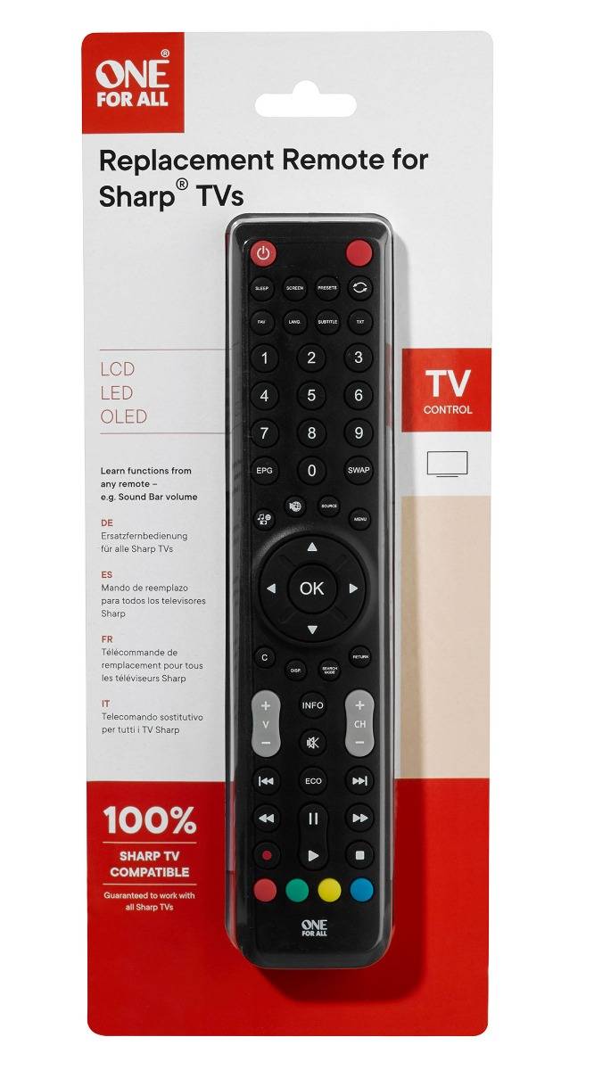 One For All URC 1921 Sharp Remote control Black-2