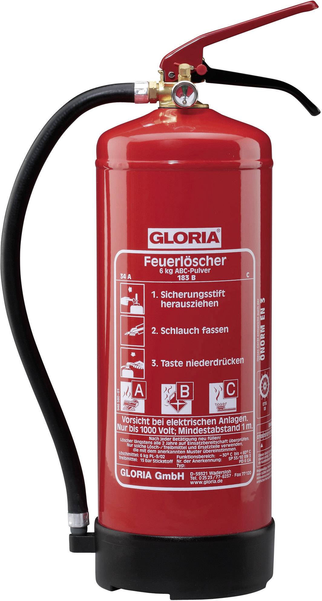Gloria PD6GA Powder 6 kg Fire class: A, B, C Content 1 pc(s)