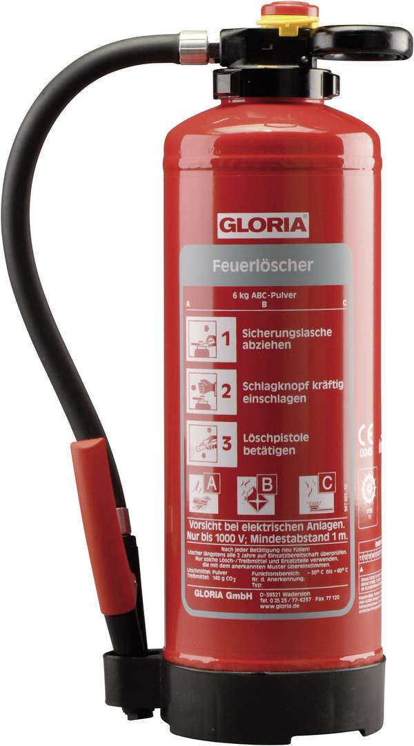 Gloria P12PRO Powder 12 l Fire class: A, B, C Content 1 pc(s)