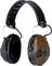 Brown and black ear defenders with padding and an adjustable headband, suitable for noise reduction in loud environments.