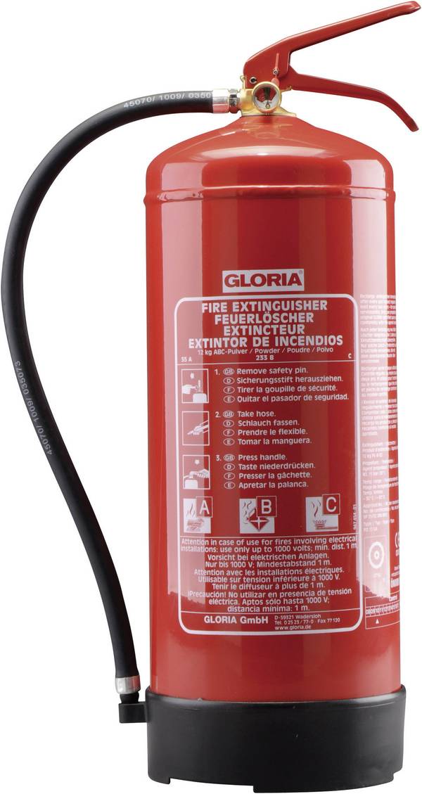 Gloria PD12GA Powder Manometer 12 kg Fire class: A, B, C Content 1 pc(s)