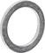 Metal ring, flat, grey, probably used as a washer or seal.