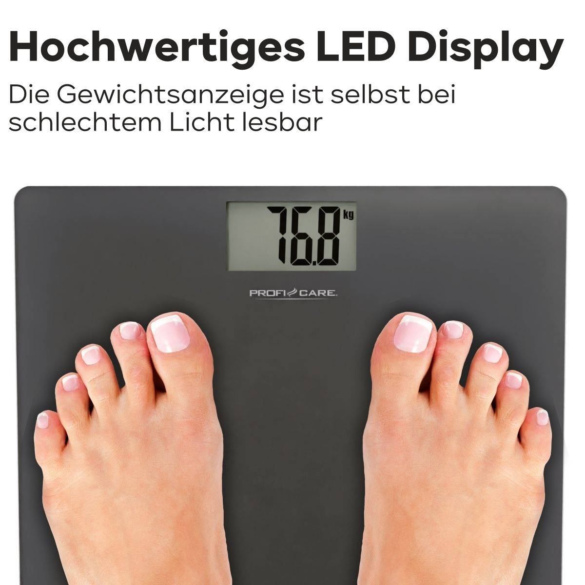 Profi-Care PC-PW 3122 Bathroom scales 331222 Digital Weight range=180 kg Grey-3