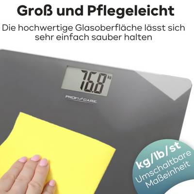 Profi-Care PC-PW 3122 Bathroom scales 331222 Digital Weight range=180 kg Grey-4