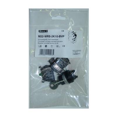 Eaton 110918 M22-WRS-2K10-BVP Key switch Front ring (PVC) Key Black   1 pc(s) 