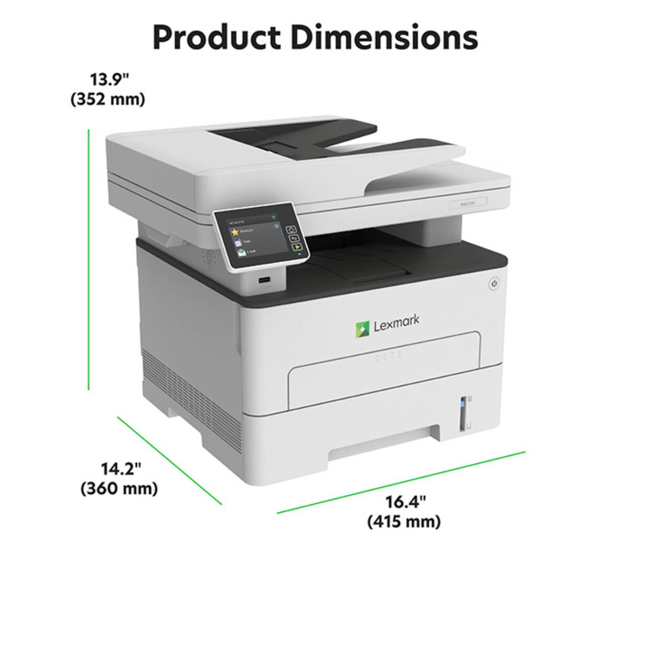 Lexmark MB 2236 i Multifunction printer Laser B/W A4 Printer, scanner, copier, fax LAN, Wi-Fi, Duplex, ADF-2
