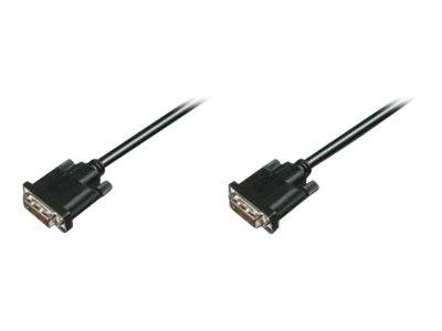 Digitus DVI Cable DVI-D 24+1-pin plug, DVI-D 24+1-pin plug 0.50 m Black AK-320108-005-S screwable DVI cable-2