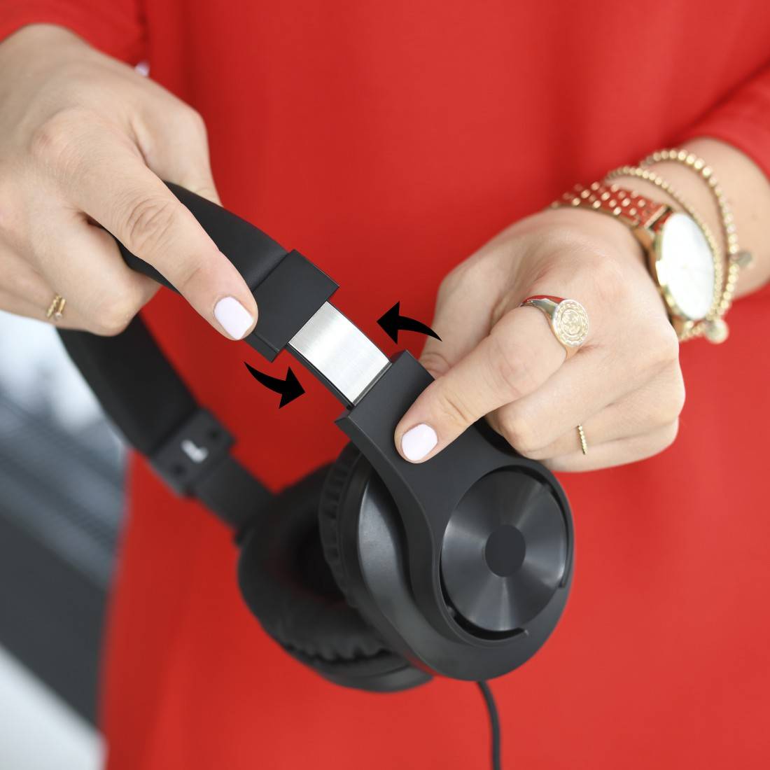 Hama Over-ear headset Corded (1075100) Stereo Black Volume control, Microphone mute PC-3