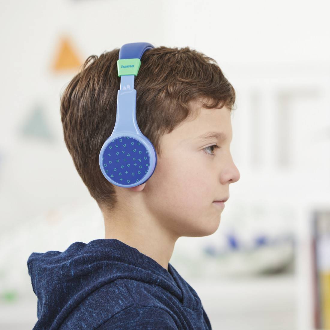 Hama On-ear headset Bluetooth® (1075101) Stereo Blue Headset, Volume control Children-3