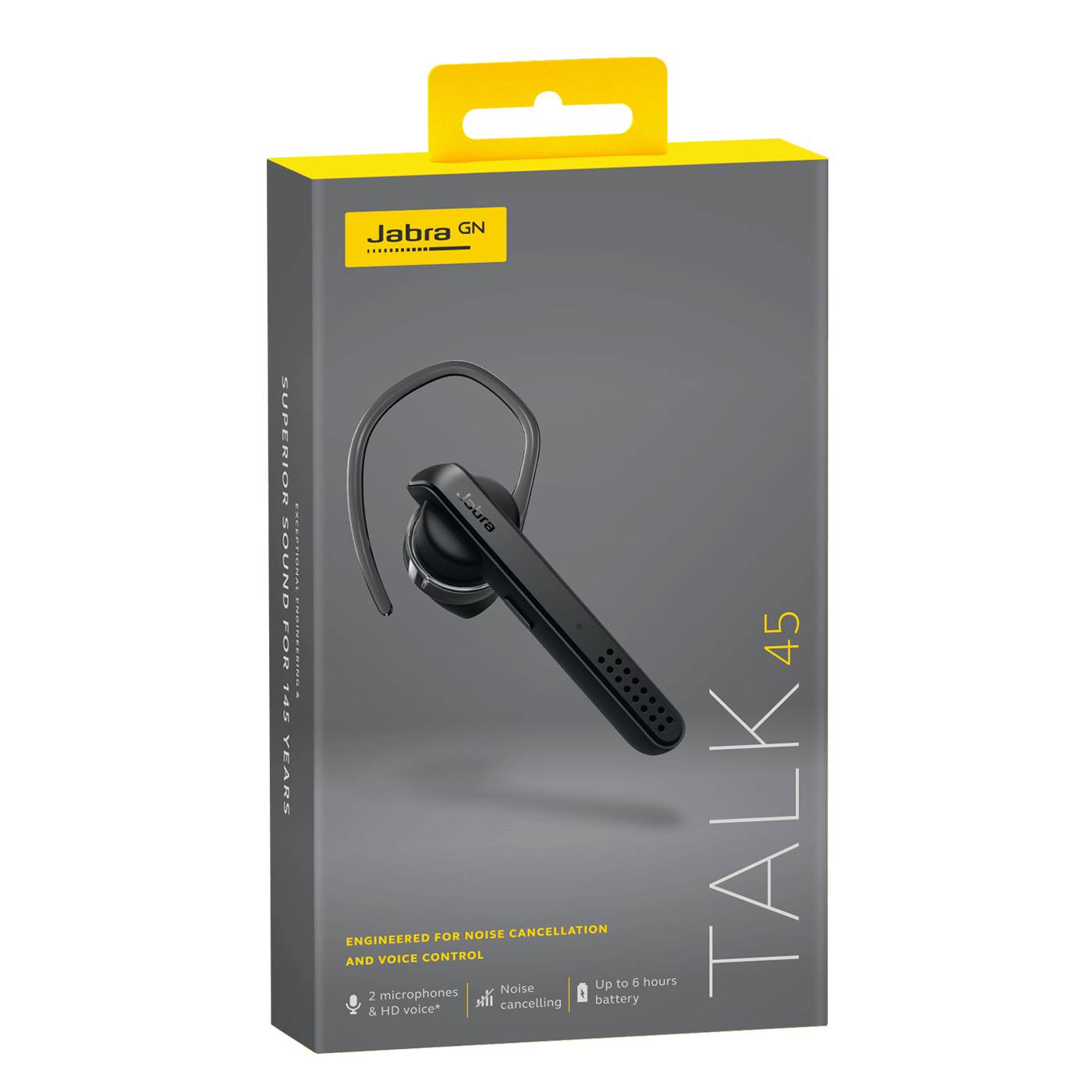 Jabra Talk 45 Mobile phone In-ear headset Bluetooth® (1075101) Mono Black Noise cancelling NFC, Volume control-2