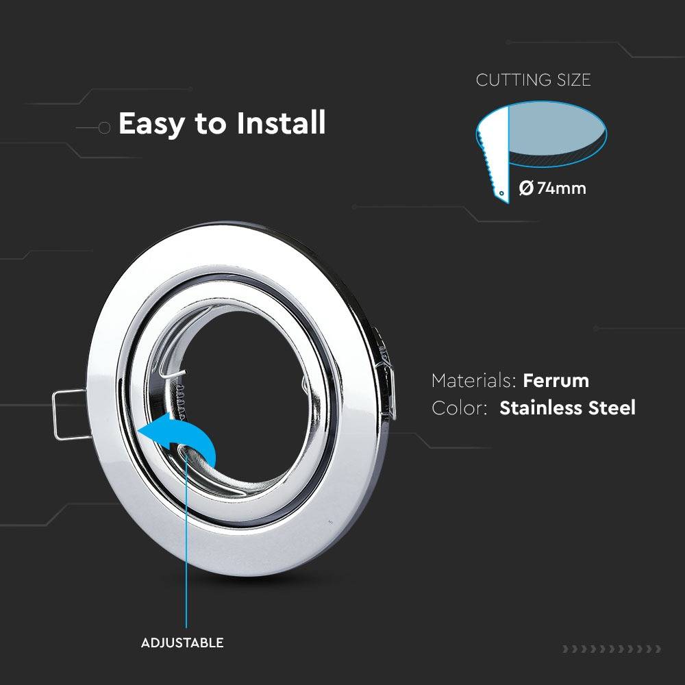 V-TAC VT-7227RD-SS 3471 Decorative ring Stainless steel-4