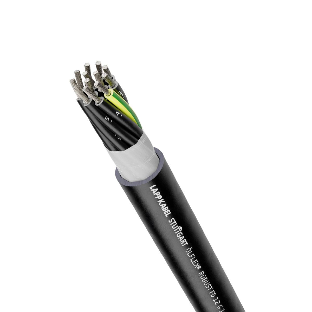 LAPP 26501/50 Drag chain cable ÖLFLEX® FD ROBUST 3 G 0.75 mm² Black 50 m