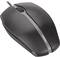 Black computer mouse by CHERRY with ergonomic design and scroll wheel on top. Wired, for precise control and comfort.