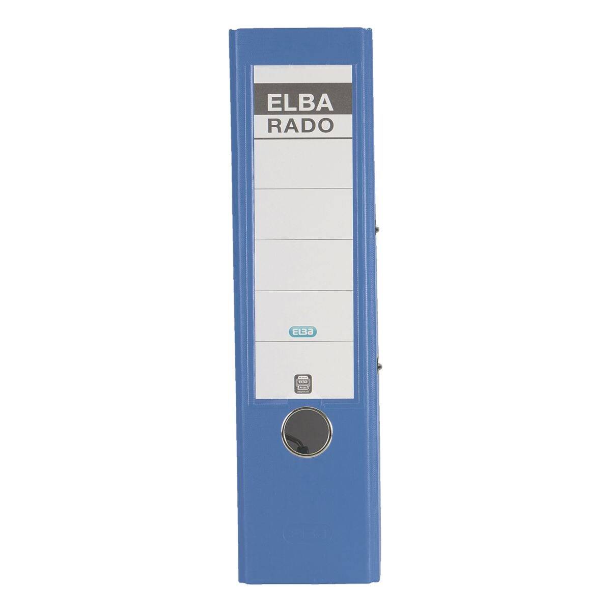 Elba Folder Rado brillant A4 Spine width: 80 mm Blue 2 brackets 100022612-1