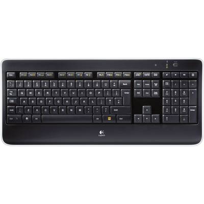 Logitech K800 Wireless Illuminated Keyboard Radio Keyboard German, QWERTZ, Windows® Black Backlit