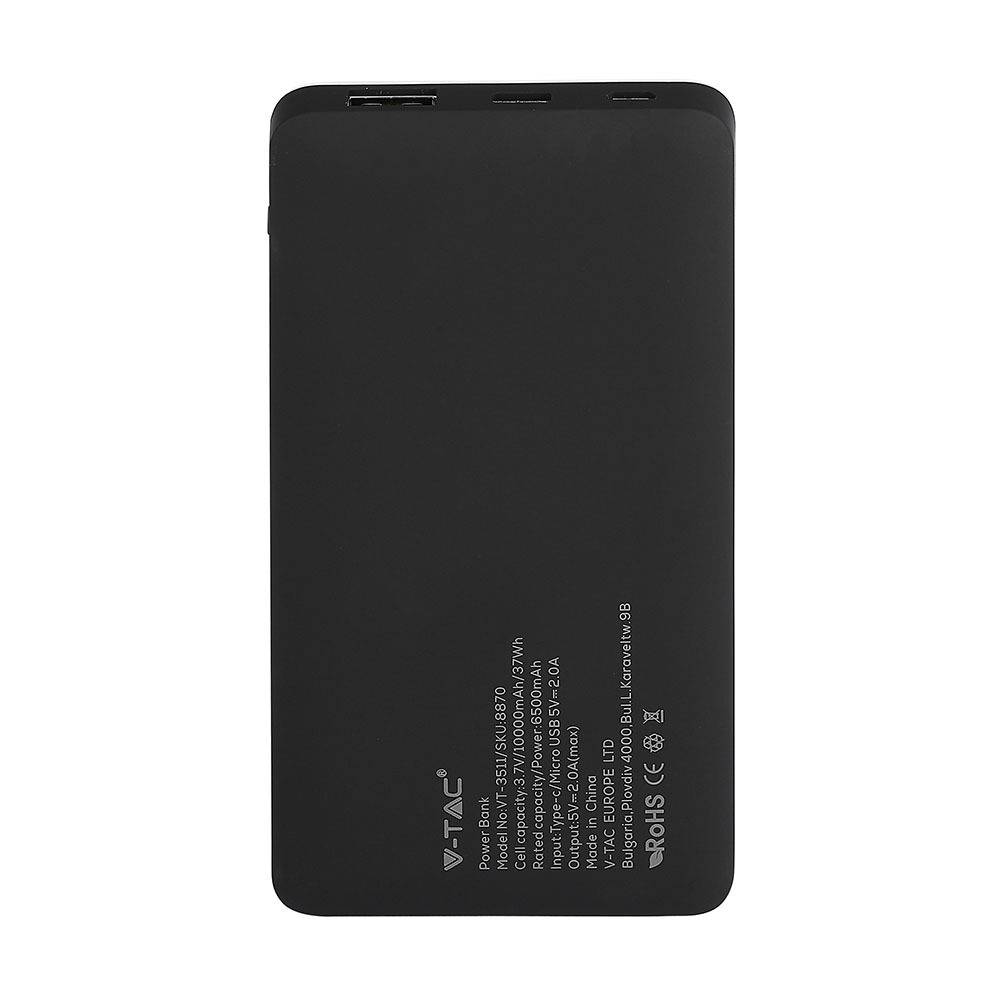 V-TAC VT-3511 WH Power bank 10000 mAh Li-ion USB, USB C® White Status display-3