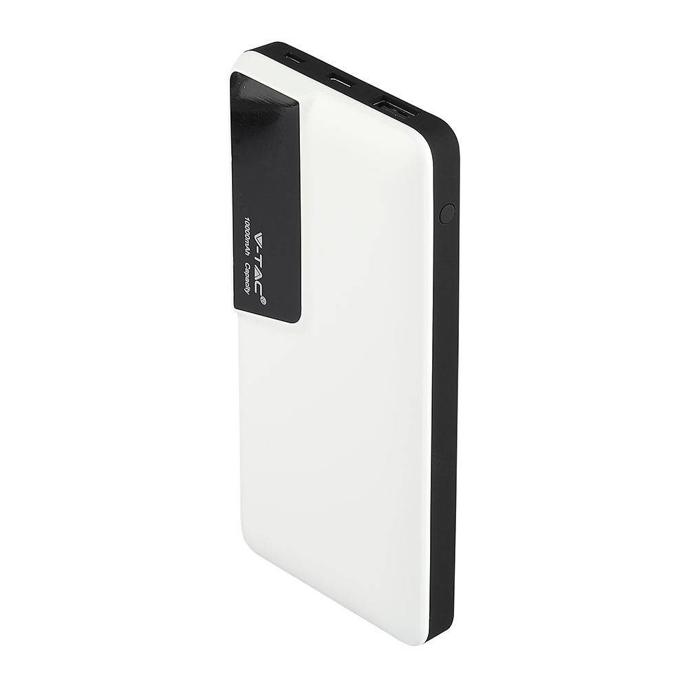 V-TAC VT-3511 WH Power bank 10000 mAh Li-ion USB, USB C® White Status display-4