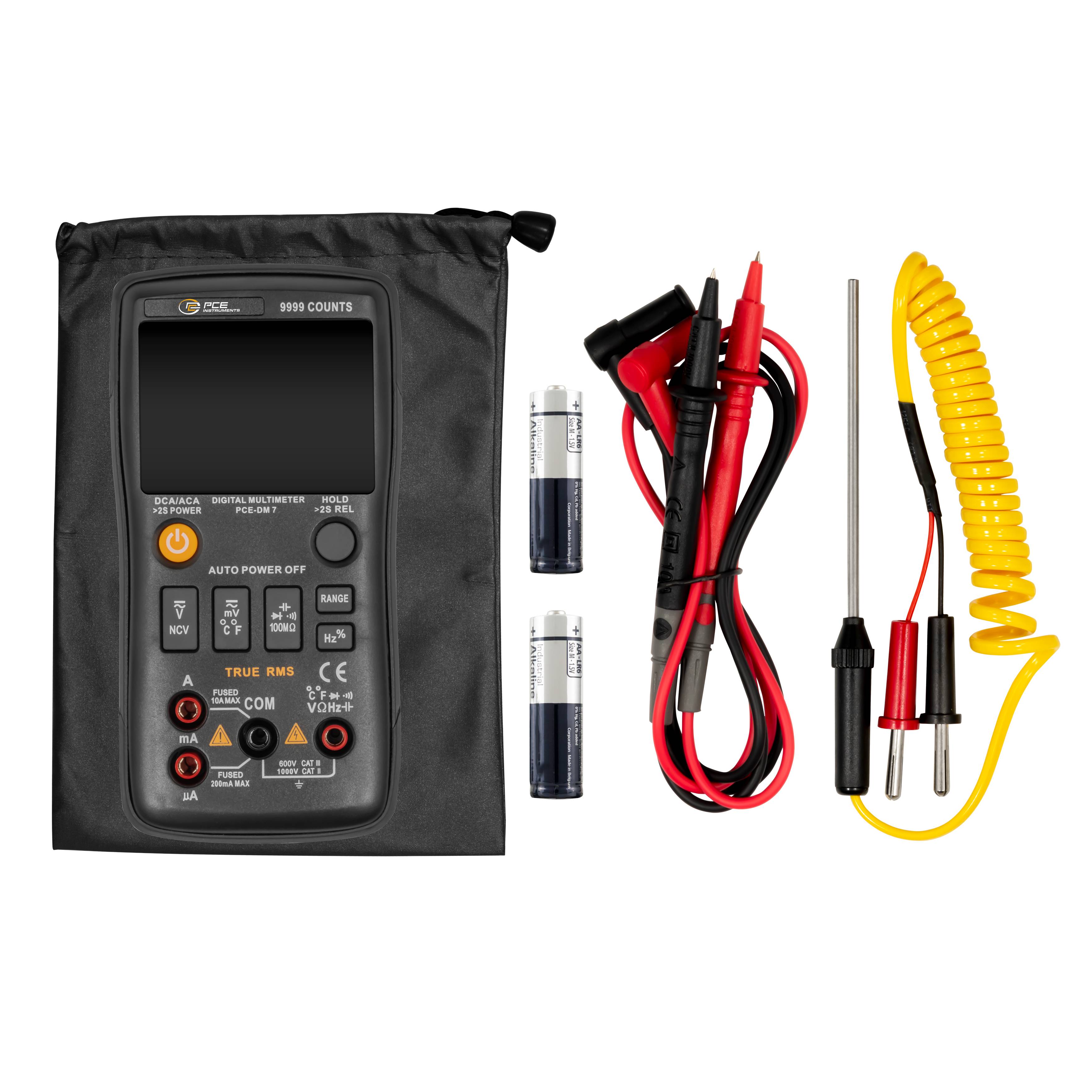 PCE Instruments Handheld multimeter Digital Data logger CAT II 1000 V, CAT III 600 V-6