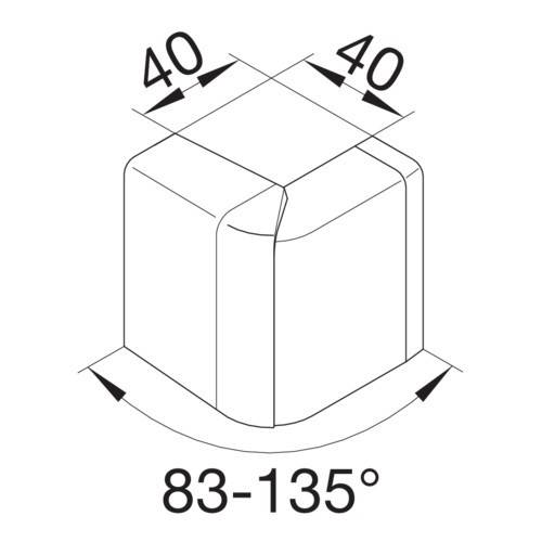 SL2005539010 Skirting board SL2005539010 Outside corner Pure white (RAL 9010) 1 pc(s)-1