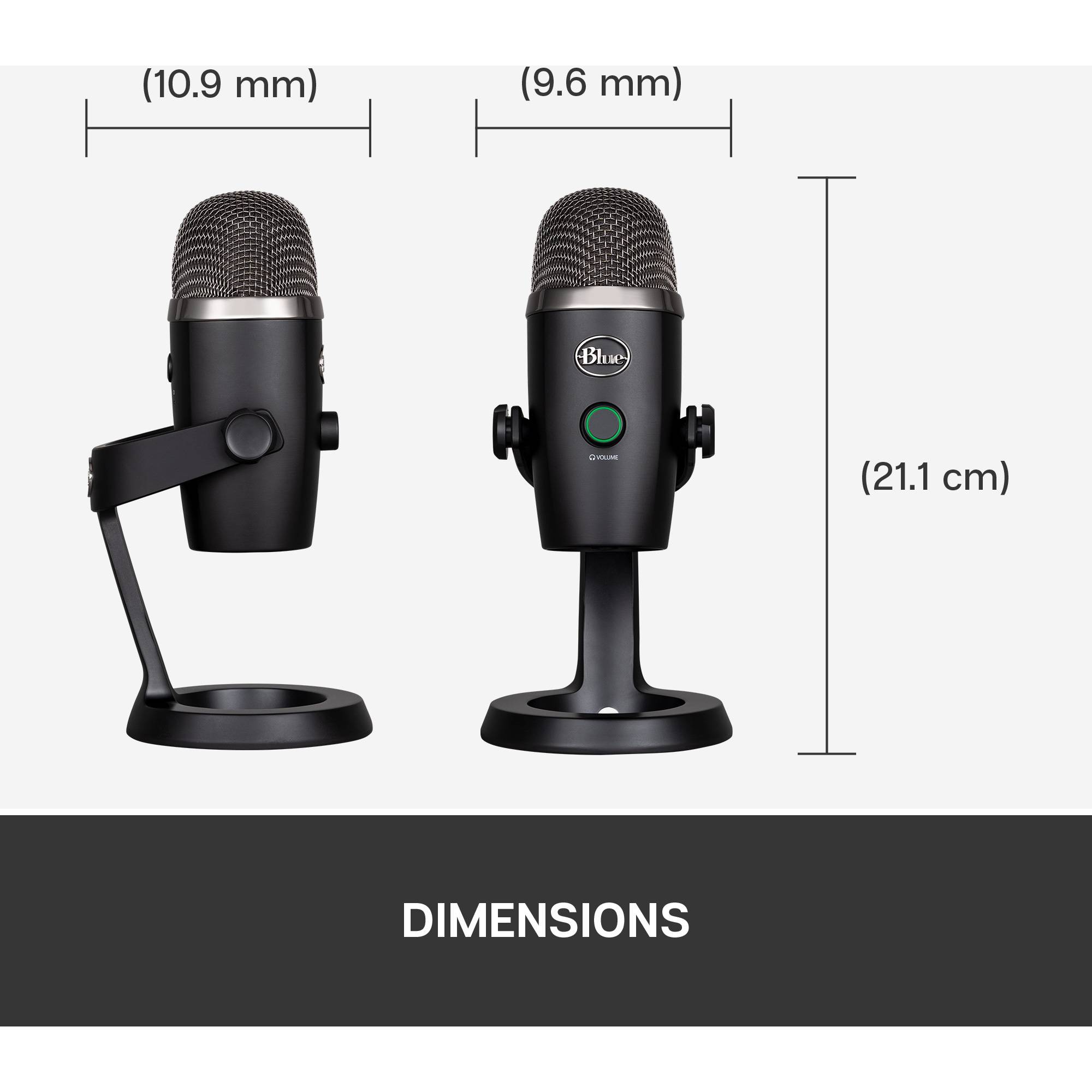 Stand PC microphone Blue Microphones Yeti Nano Transfer type (details):Corded, USB-2