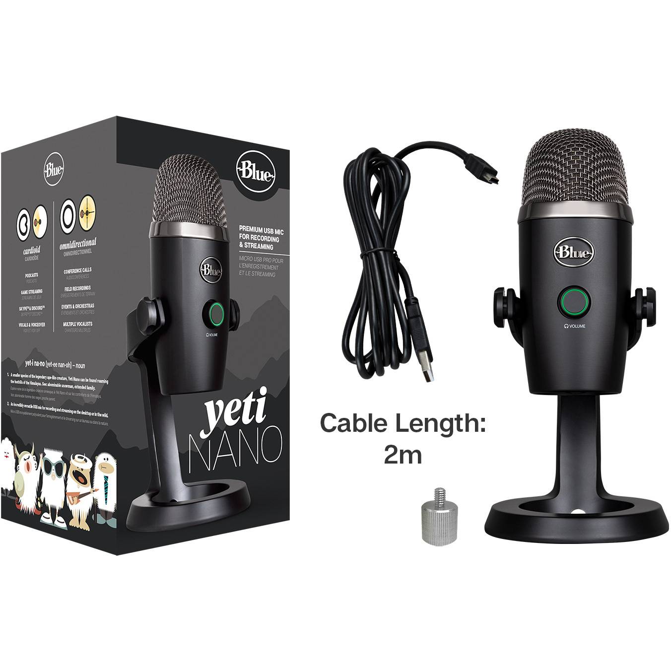 Stand PC microphone Blue Microphones Yeti Nano Transfer type (details):Corded, USB-3