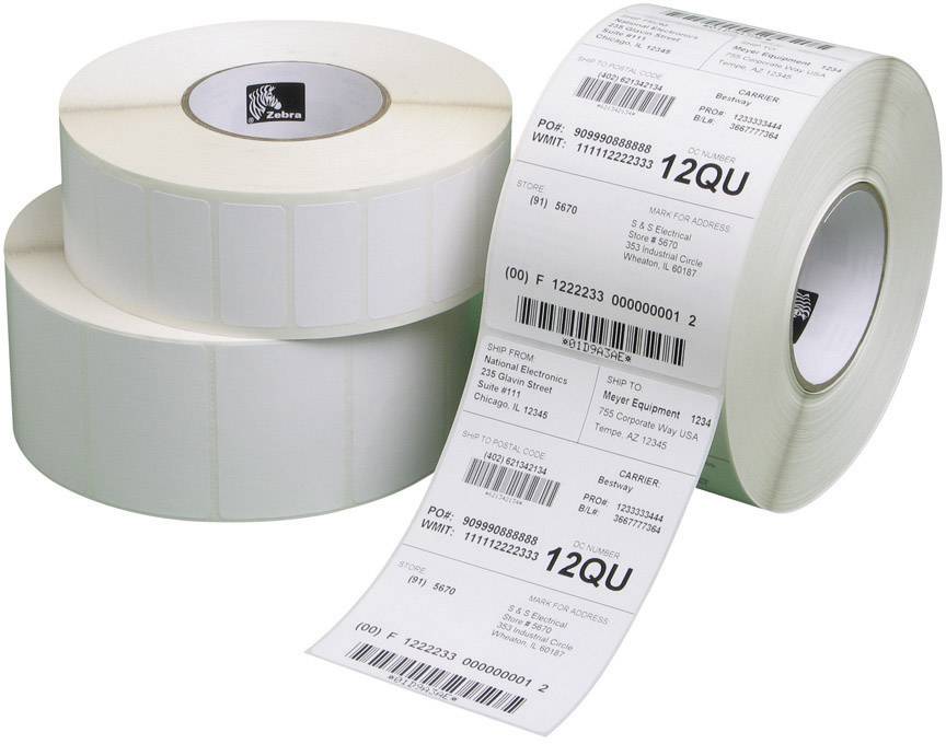 Zebra Label roll 57 x 19 mm Direct thermal transfer paper White 39780 pc(s) Permanent 800262-075 All-purpose labels