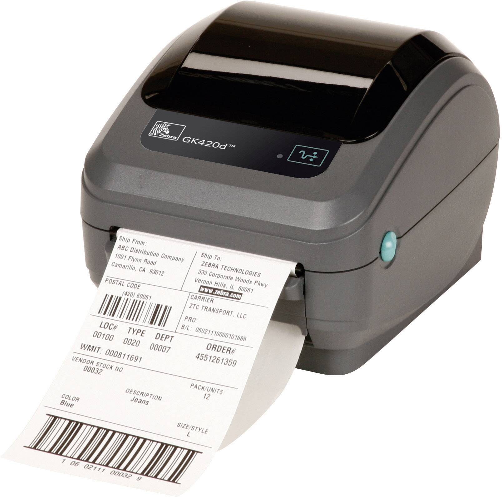 Zebra GK420D Label printer Direct thermal 203 x 203 dpi Max. label width: 110 mm USB, RS-232, Parallel