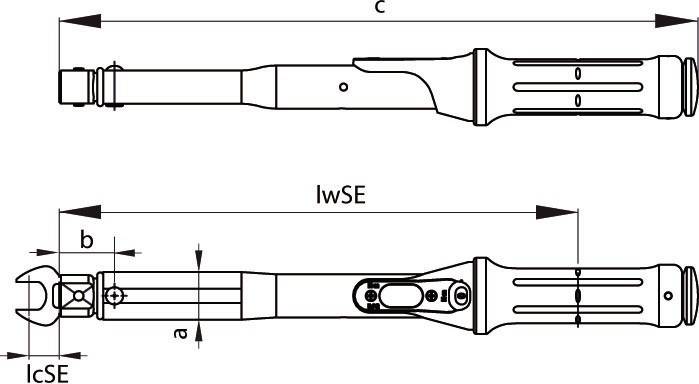 Gedore 4300-01 7601020 Torque wrench 14 x 18 mm socket square 60 - 300 Nm-5