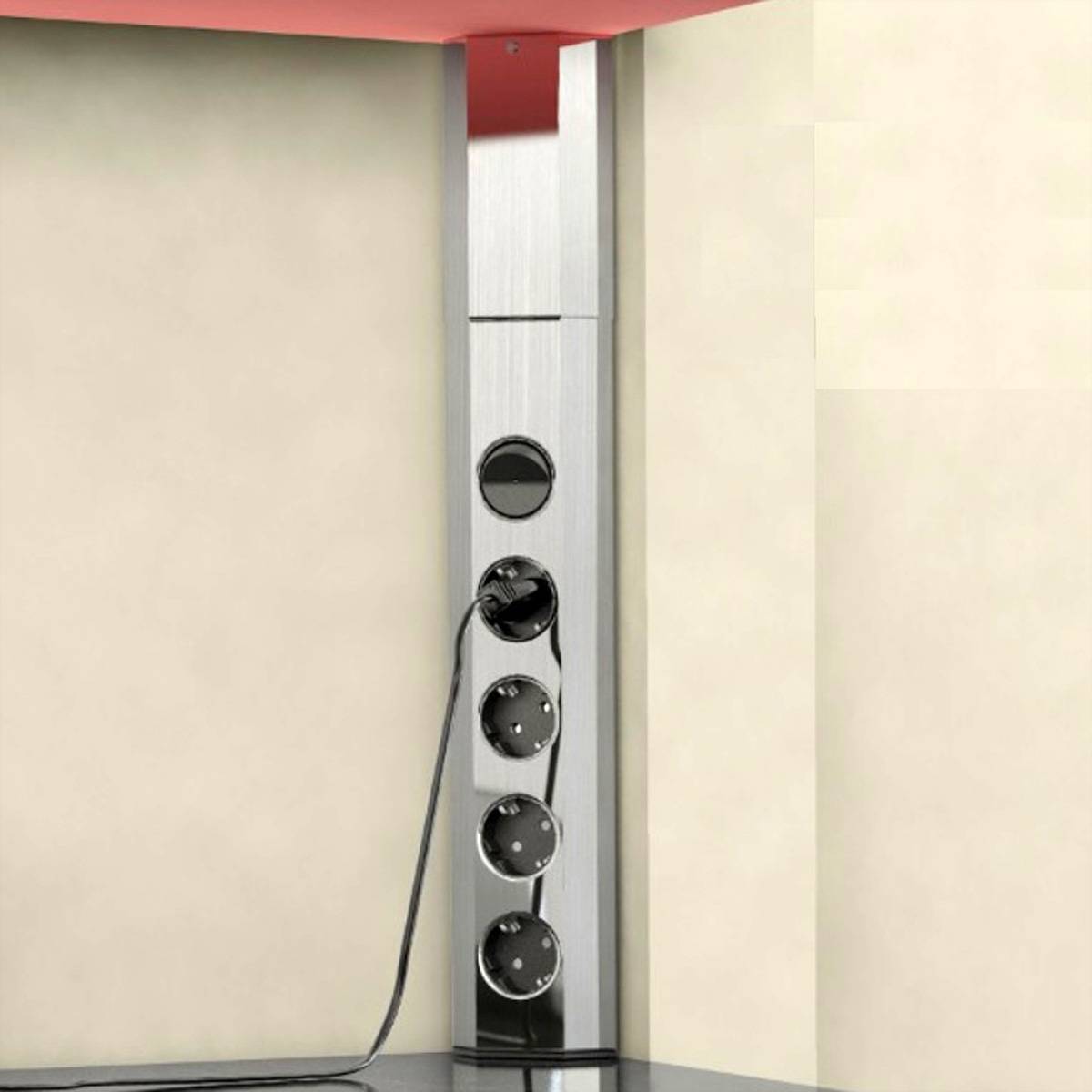 Bachmann 923.006 Power strip 4x Stainless steel 1 pc(s)-2